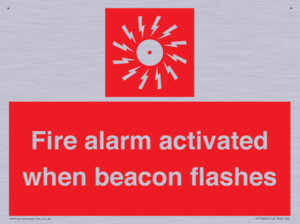 Fire alarm activated when beacon flashes
